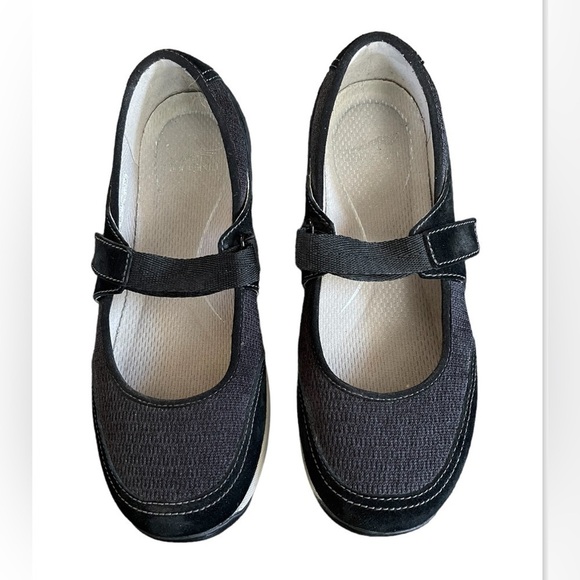 Dansko Suede/Canvas Mary Jane Flats - Picture 1 of 7